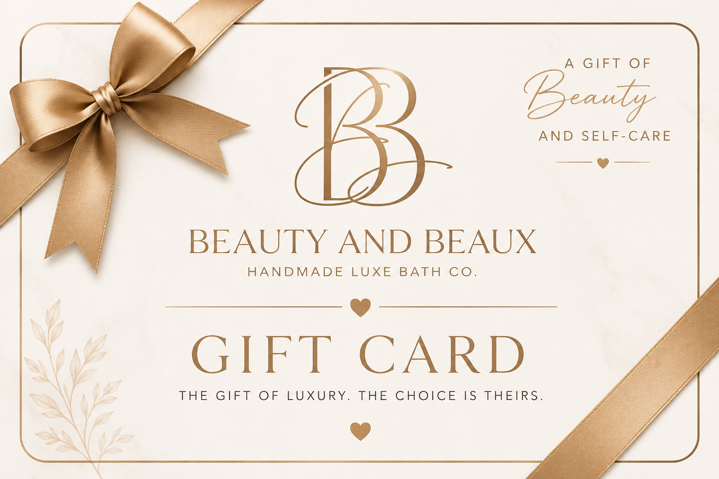 Beauty and Beaux Gift Card